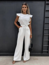 Women's Wide-Leg Jumpsuit | Butterfly Sleeves