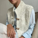 Women's Button-Front Cardigan | Cotton & Wool Blend