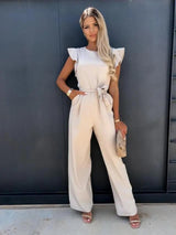 Women's Wide-Leg Jumpsuit | Butterfly Sleeves