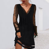 Women's Classic dress with V-neck