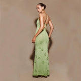 Crochet Dress with Floral Sequins I Ideal for Spring