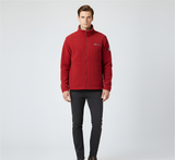 Men’s Full Zip Fleece Jacket Stand Collar Outdoor Casual Layer