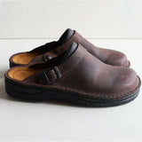 Orthopedic leather clogs for autumn