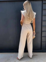 Women's Wide-Leg Jumpsuit | Butterfly Sleeves