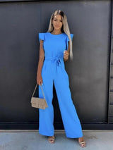 Women's Wide-Leg Jumpsuit | Butterfly Sleeves
