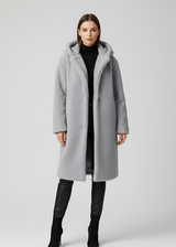 Women’s Long Teddy Coat Hooded Faux Fur Winter Coat