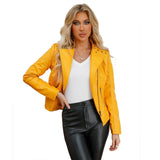 Lamb leather jacket for autumn
