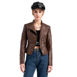 Lamb leather jacket for autumn