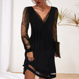 Women's Classic dress with V-neck