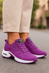 Women's purple breathable mesh sports shoes