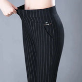 Women's Stretch Trousers | Elastic Waist | Slim Fit