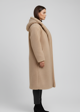 Women’s Long Teddy Coat Hooded Faux Fur Winter Coat