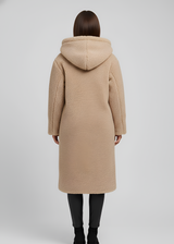 Women’s Long Teddy Coat Hooded Faux Fur Winter Coat