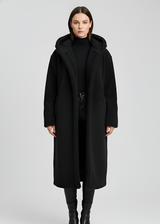 Women’s Hooded Teddy Coat Long Length Plush Winter Outerwear