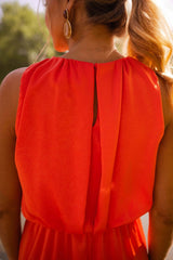 Sleeveless Midi Summer Dress with Slit