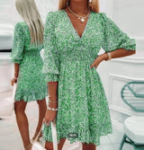 Multicolored and Bright Autumn Dress